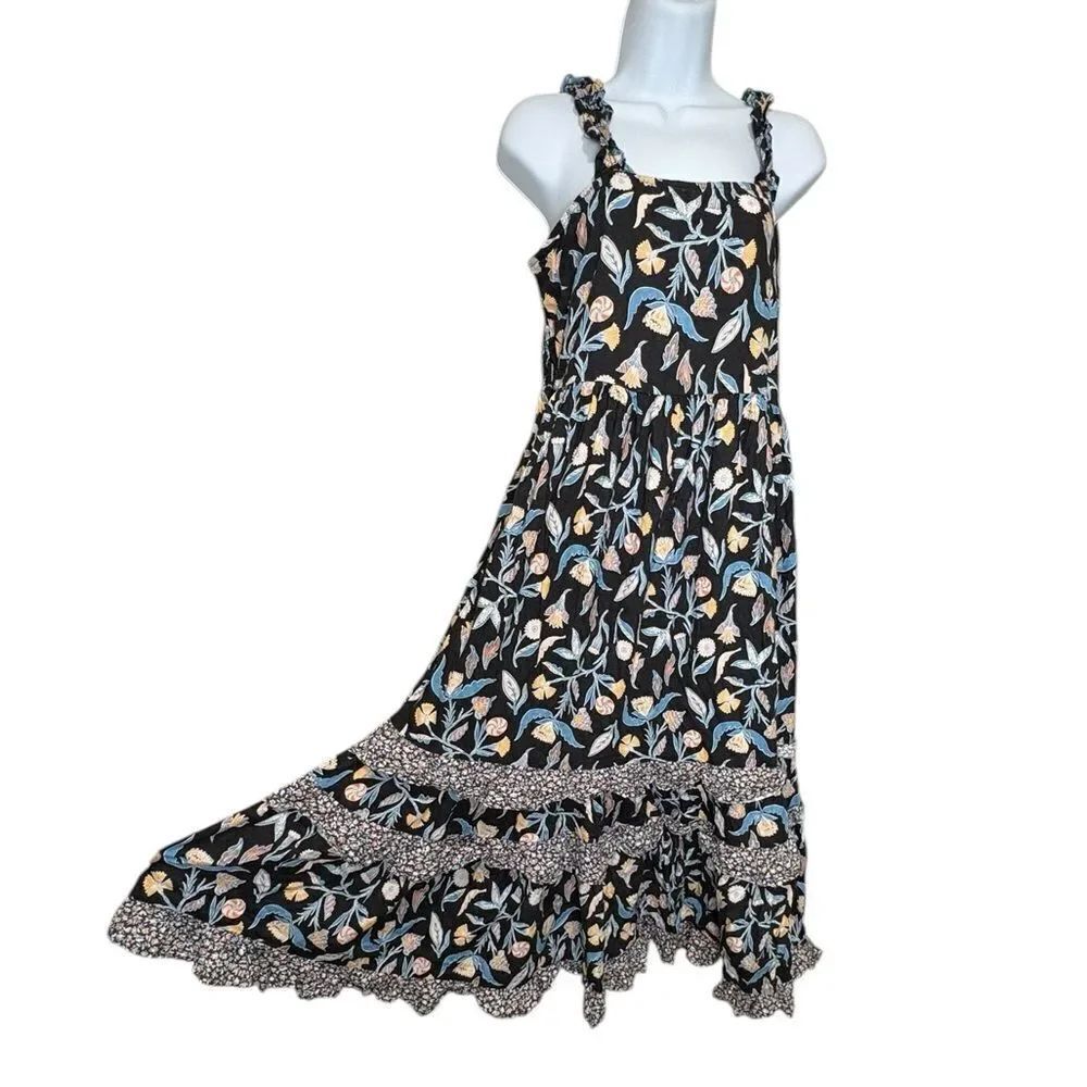 Universal Thread Floral Tiered Maxi Dress Women’s Size Small